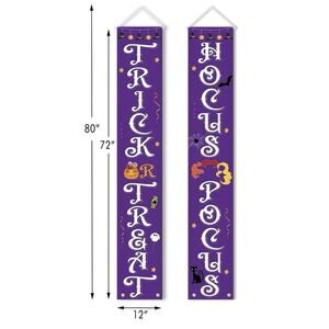 Halloween Outdoor Indoor Hocus Pocus Banners & Spiderwebs NWOT